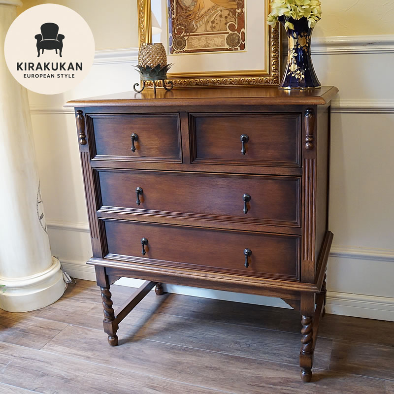 楽天市場】アンティーク家具 リプロダクト チェスト 3段 4引出し