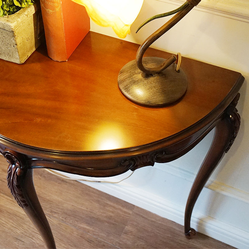 楽天市場】コンソールテーブル アンティーク 半円 S＆M 2サイズあり