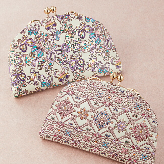 楽天市場】【特典あり】友禅文庫 天溝がま口[がま口財布 レディース