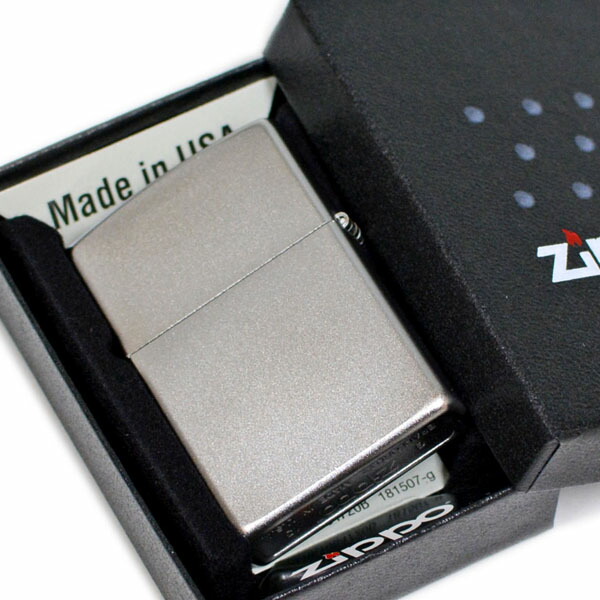 楽天市場】ZIPPO ライター ジッポー 205 サテンクローム 銀色 無地
