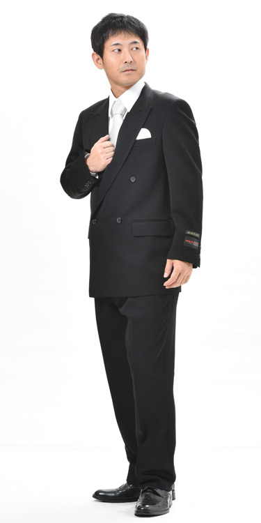 楽天市場】*合冬服*フォーマルブラックスーツ ダブル4B×1：RM160004