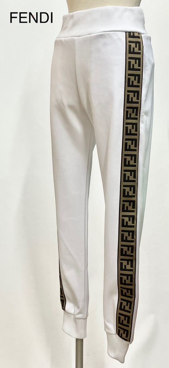 楽天市場】フェンディ【FENDI 】 ジョガーパンツ FF ズッカ柄 白