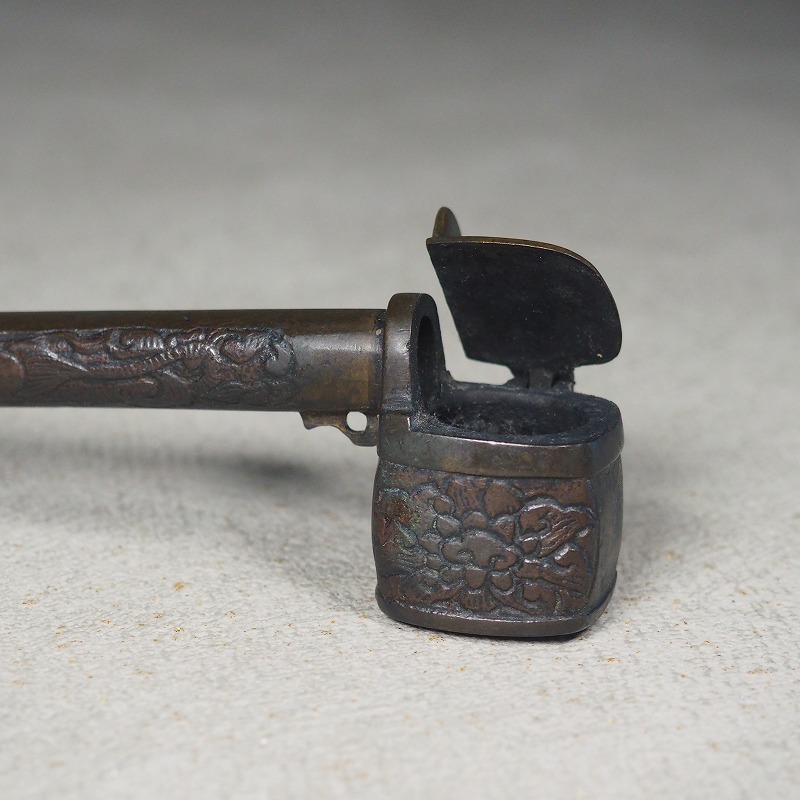 楽天市場】矢立 墨壺 雲竜に牡丹文様 0082文具 書道具 墨 筆 【中古