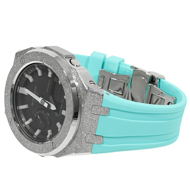 楽天市場】G-SHOCK GA2100 カスタム フロステッド ターコイズラバー