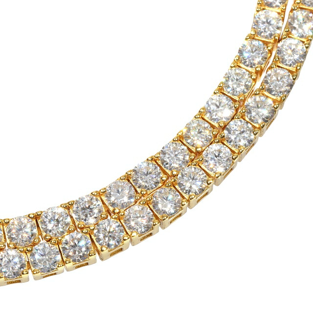 楽天市場】モアサナイト ネックレス テニスネックレス 2.5mm ゴールド