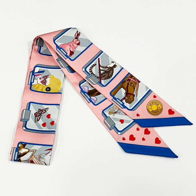 楽天市場】HERMES エルメス ツイリー エルメス・ストーリー ピンク