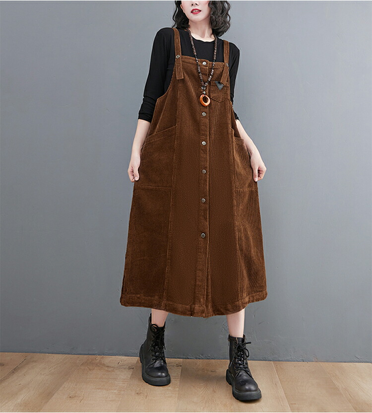 楽天市場】レディース サロペット コーデュロイ オーバーオール