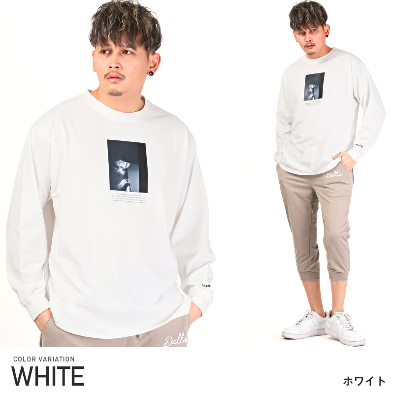 楽天市場】ロンT メンズ 長袖Tシャツ ロゴ アートフォト プリント