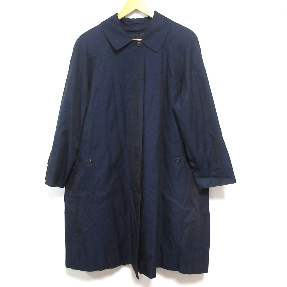 楽天市場】バーバリー ステンカラーコート ネイビーの通販
