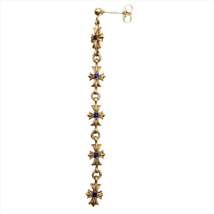 楽天市場】CHROME HEARTS TINY E CROSS DROP 22K EARRING DOUBLE