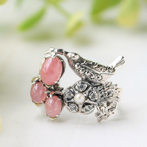 楽天市場】碌山 ウィリアムモリス いちご泥棒 インカローズ リング