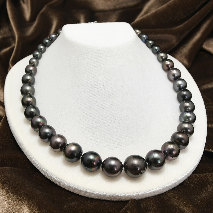 楽天市場】鑑別書付 15mm 黒蝶真珠 ネックレス 圧巻のボリューム