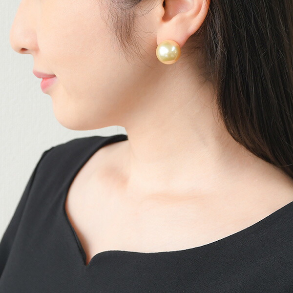 楽天市場】15mm シャンパンゴールド 白蝶真珠 ピアス イヤリング 鑑別