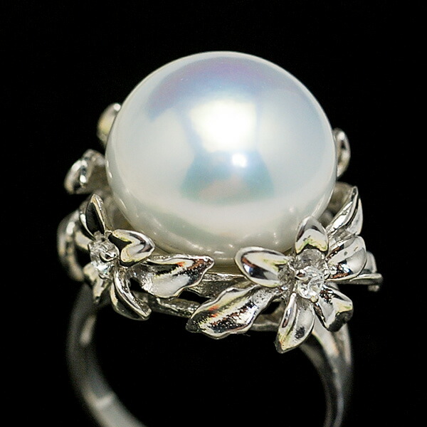 楽天市場】特級 14mm 淡水真珠 リング 強いてりを放つ迫力の超特大真珠