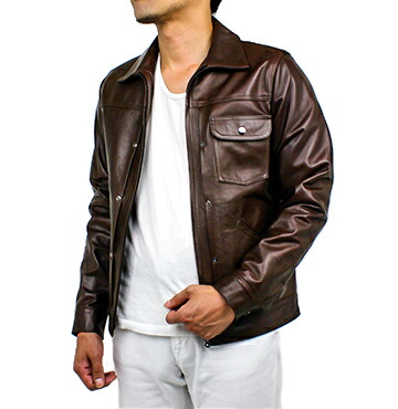 楽天市場】Gジャン ホースレザー 襟付き シングルライダース 日本製