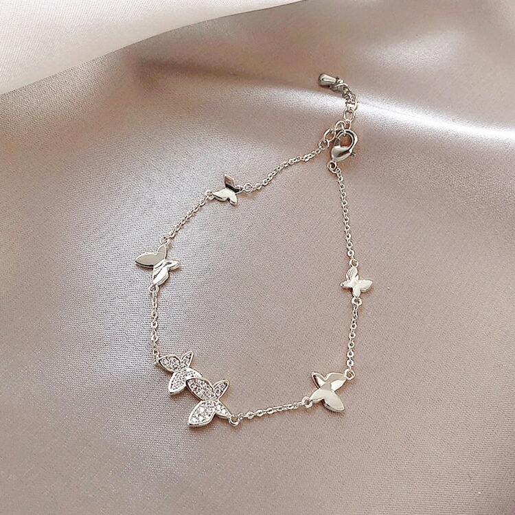 楽天市場】＼クーポン配布／ 蝶々 ブレスレット ゴールド シルバー