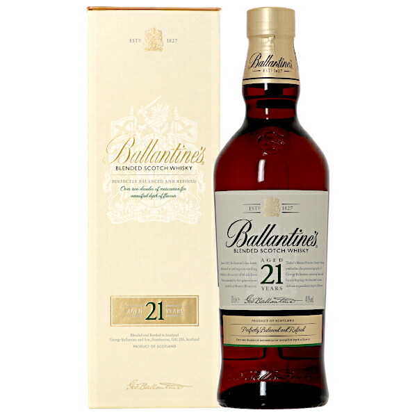 楽天市場】バランタイン 21年 40度 並行 箱付 700ml 包装不可 : 酒類の
