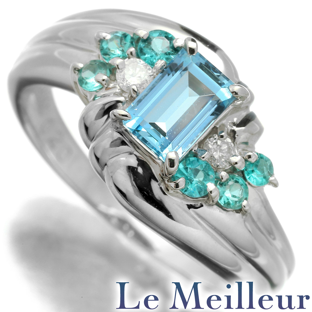楽天市場】リング アクアマリン 0.55ct PT900 12号 : Le meilleur