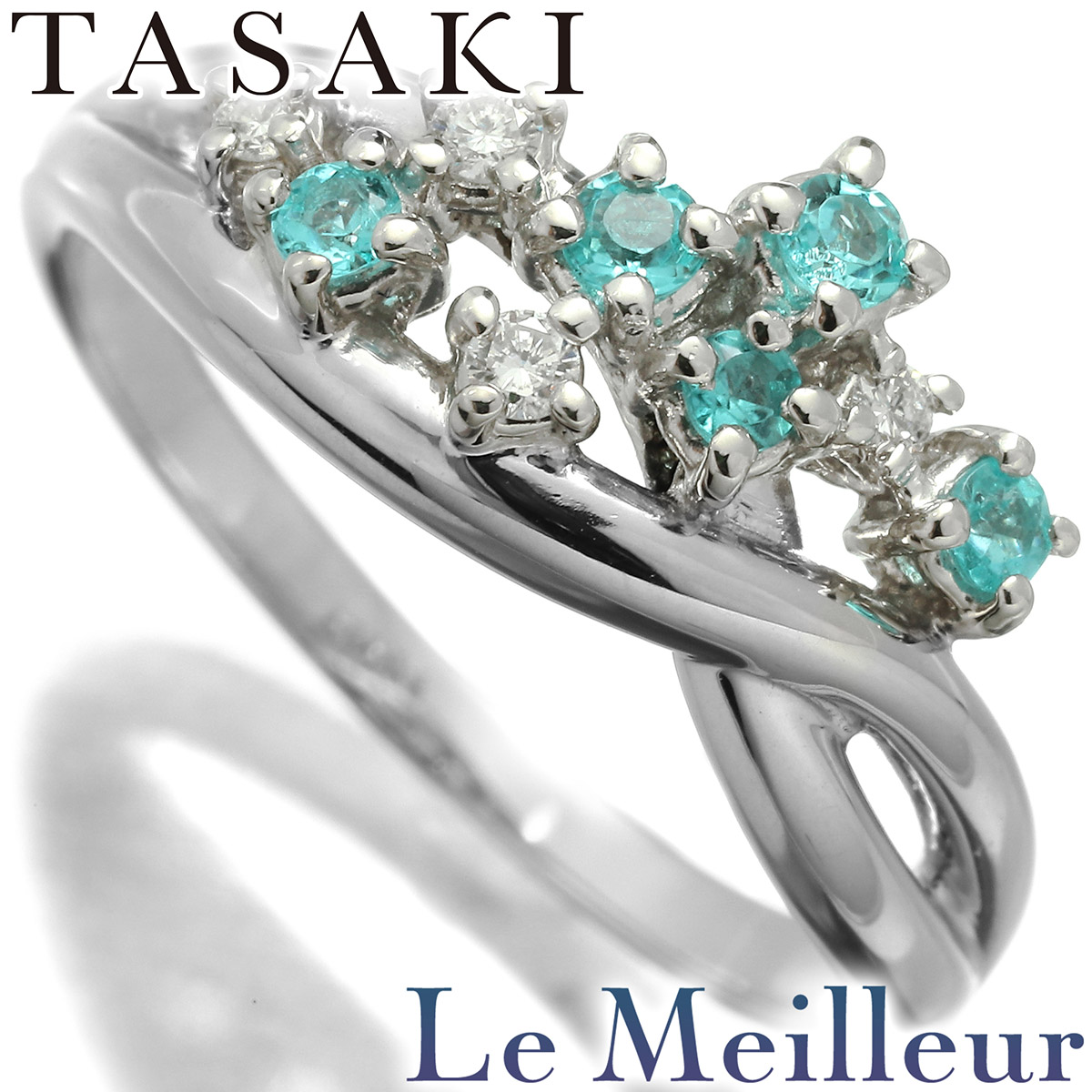 楽天市場】タサキ TASAKI リング パライバトルマリン PT900 13号 : Le