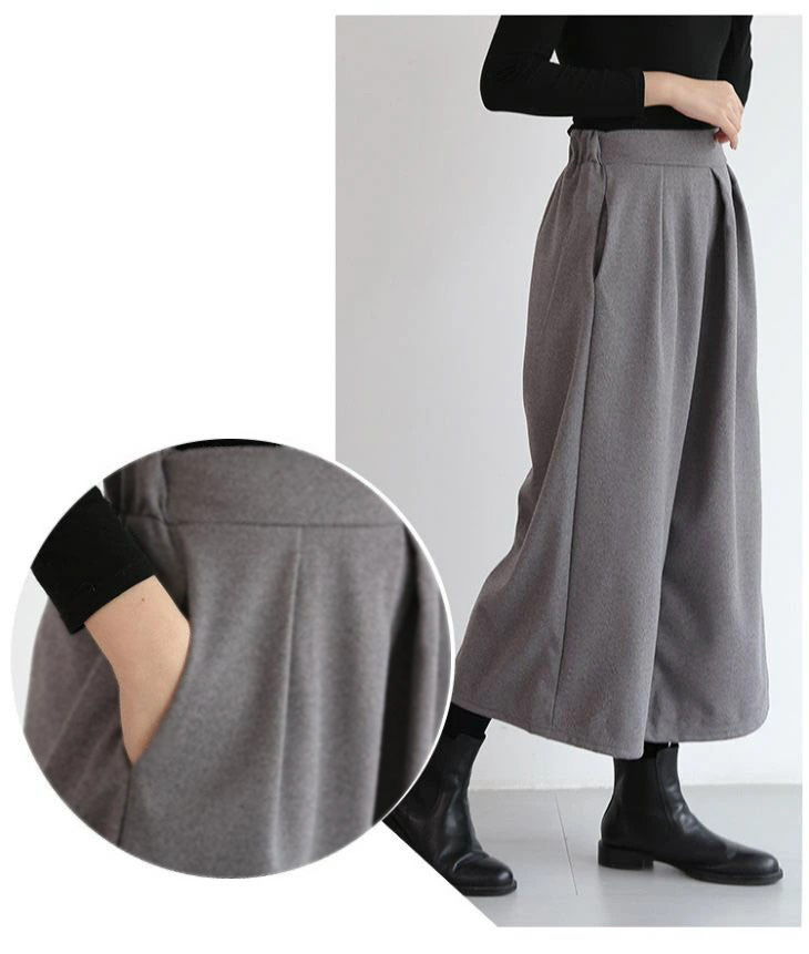 楽天市場】【半額クーポン対象】フロントタック ワイドパンツ ガウチョ