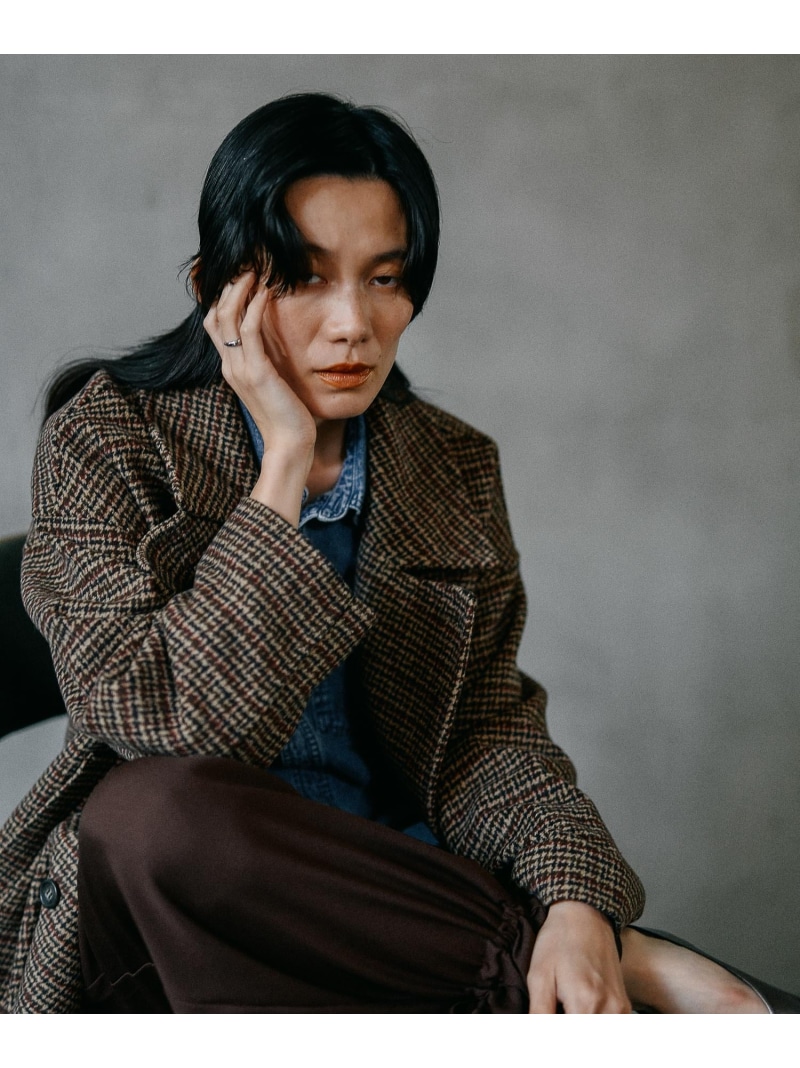 楽天市場】ウーリーダブルミドルチェックコート LEPSIM レプシィム