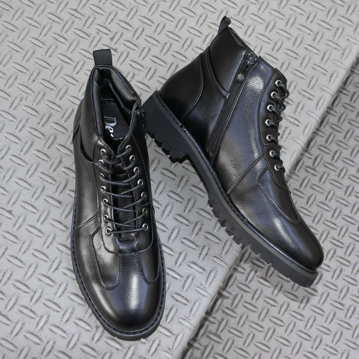 楽天市場】41%OFF 【ラスイチSALE】 ブーツ メンズ 黒 ブラック サイド