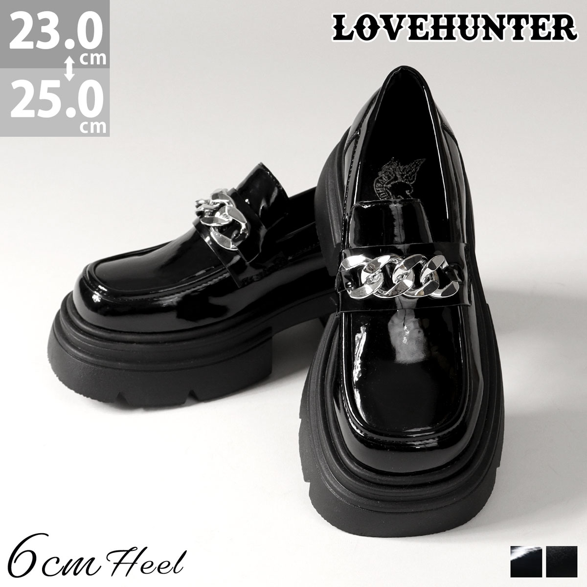 楽天市場】ローファー 厚底 歩きやすい 安定感 6cmヒール チェーン