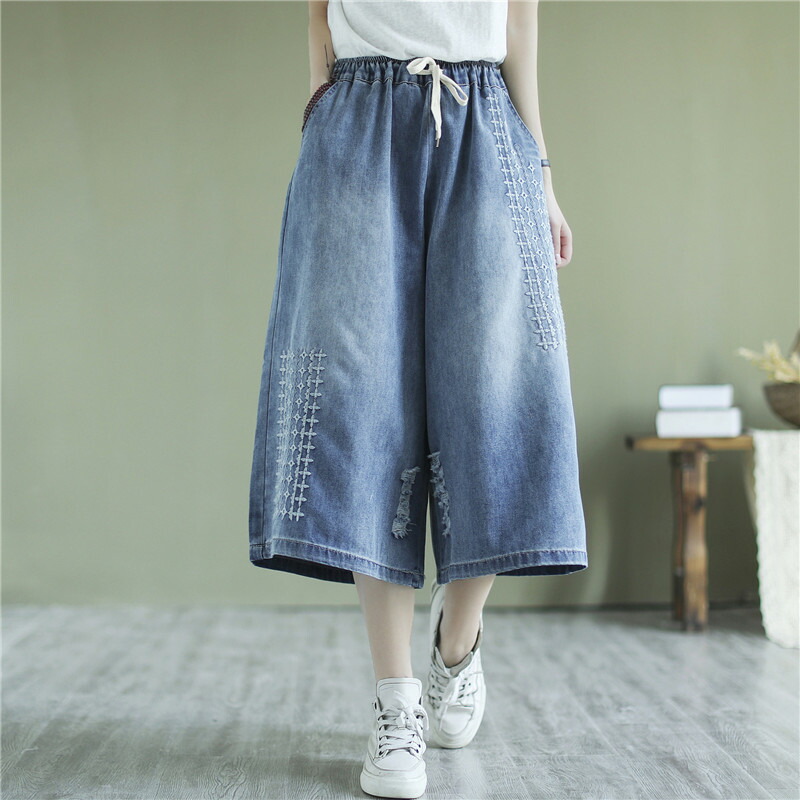 楽天市場】ワイドパンツ ガウチョパンツ レディース パンツ デニム