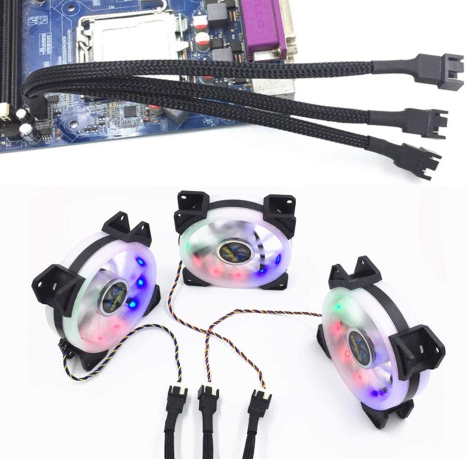 楽天市場】PWMファン分岐ケーブル 2本セット 3分配 FAN用延長ケーブル