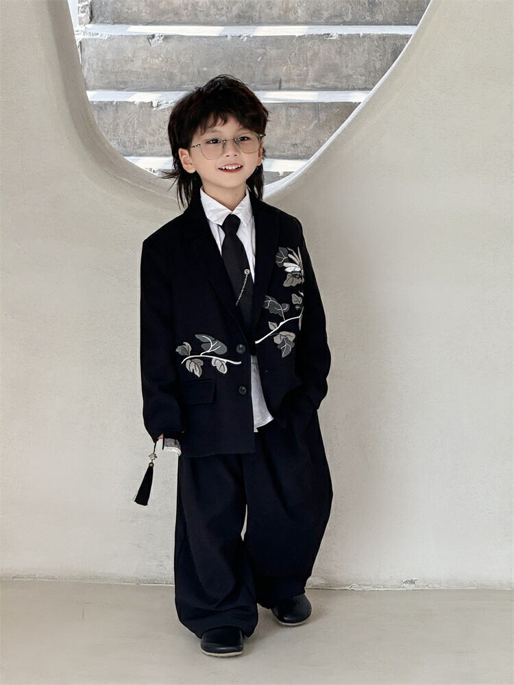 楽天市場】和風 入学式 スーツ 男の子 フォーマルスーツ キッズスーツ