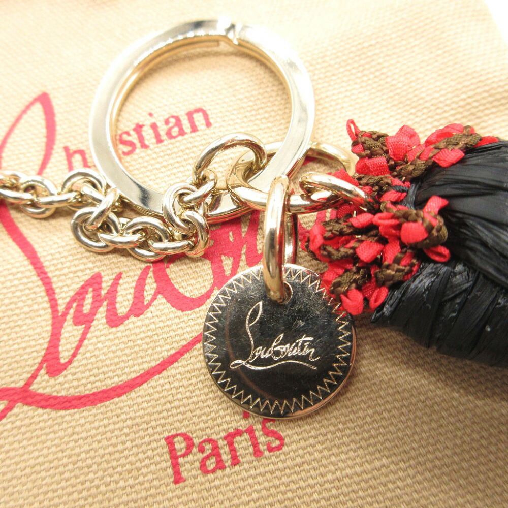 楽天市場】美品 クリスチャンルブタン チャームドール メタル ゴールド