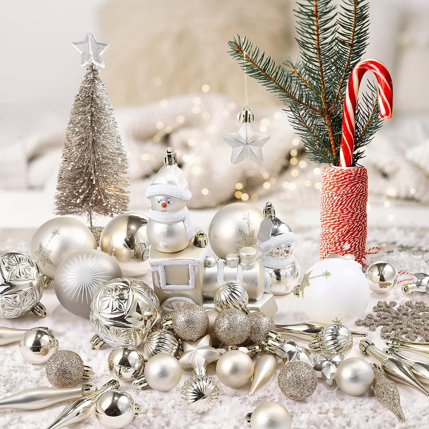 楽天市場】クリスマスツリー オーナメント ボール 70個セット