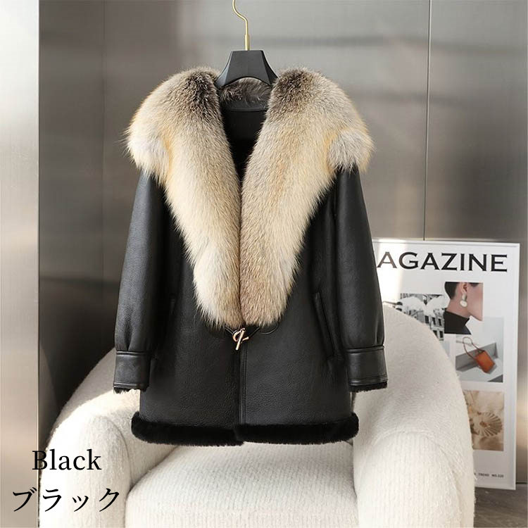 楽天市場】ジャケット コート ラムムートン フォックス レディース 冬