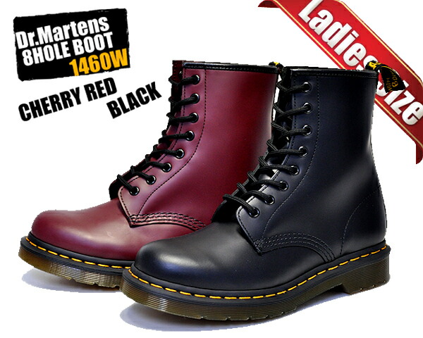 楽天市場】Dr.Martens WMNS 8HOLE BOOTS 1460W（BLACK/CHERRY RED