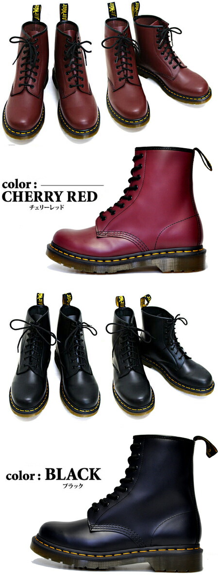 楽天市場】Dr.Martens WMNS 8HOLE BOOTS 1460W（BLACK/CHERRY RED