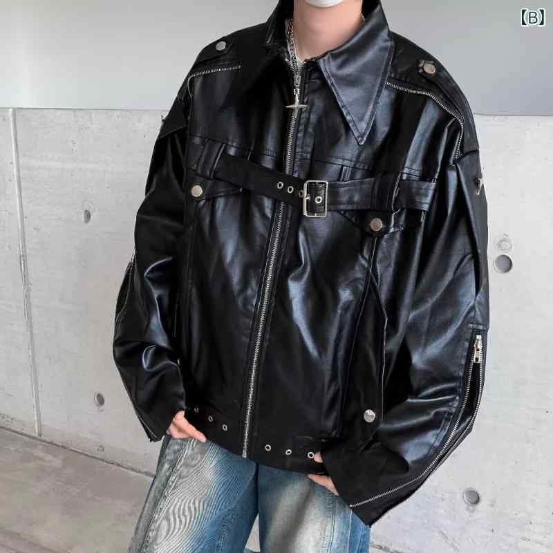 楽天市場】ジャケット メンズ レザージャケット 春秋 バイクウェア