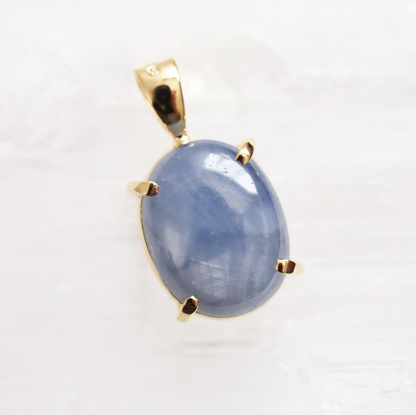 楽天市場】スターサファイア ペンダントトップ SV925（オーバル 爪留め