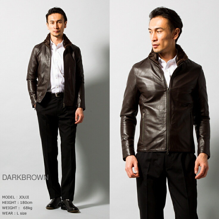 楽天市場】【20周年記念20%OFFクーポン】LIUGOO 本革 襟ボアハイネック