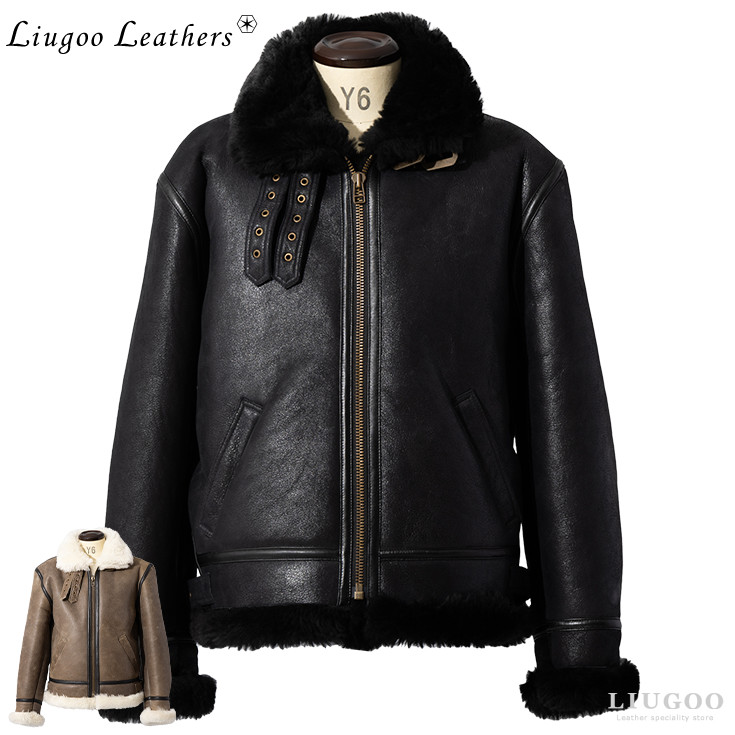 楽天市場】AVIREX B-3 フライトジャケット ムートン ブラック [ 44