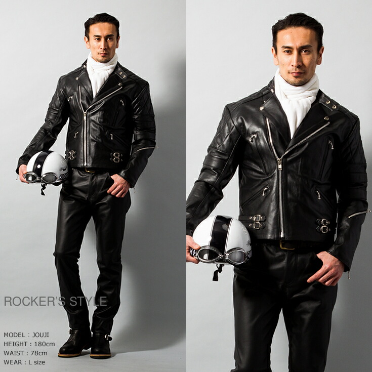 楽天市場】Horn Works 本革 UKパッドダブルライダースジャケット