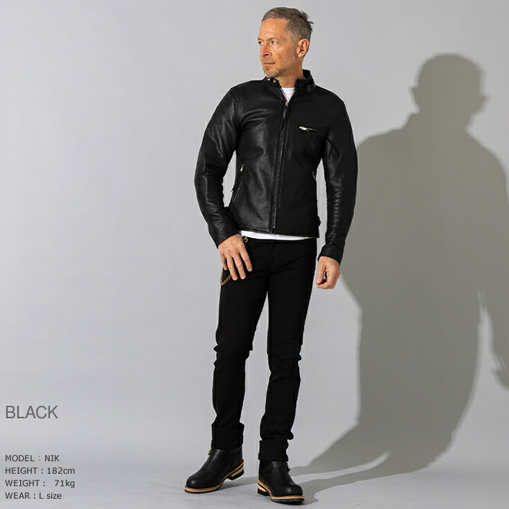 楽天市場】Liugoo Leathers 本革 メッシュレザーシングルライダース