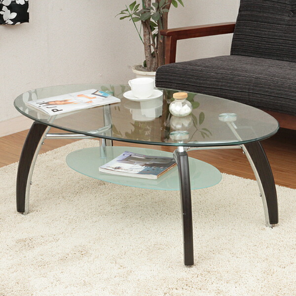 楽天市場】テーブル センターテーブル アーク ガラステーブル 強化