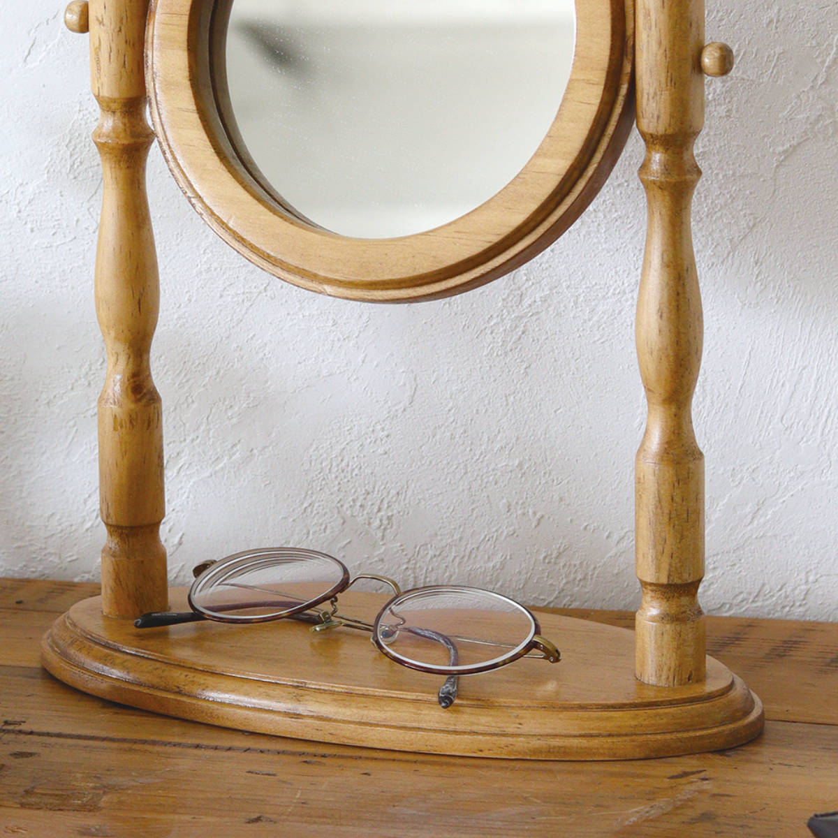 楽天市場】スタンドミラー ラウンド ヴィンテージ調 ナインマーケ