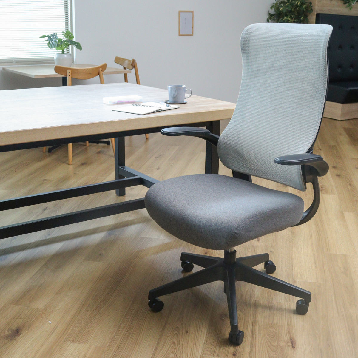 楽天市場】ワークチェア 座面高43.5～51cm ハイバックアームアップ