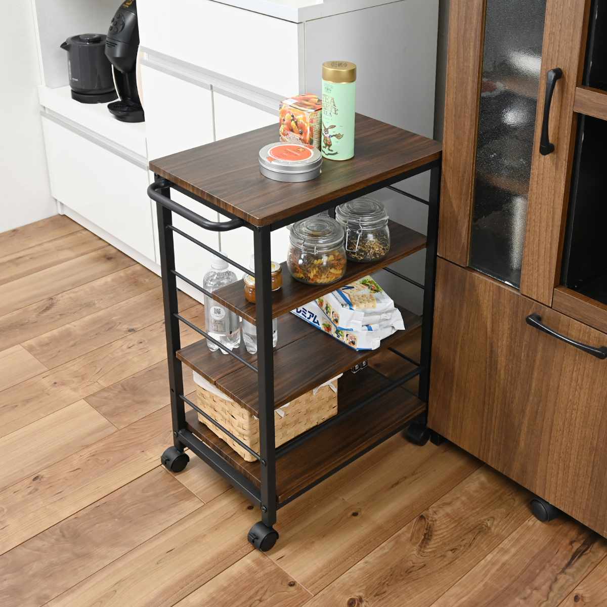 楽天市場】キッチンワゴン スチールフレーム 幅53cm （ キッチン