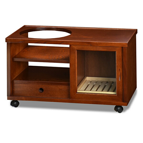 楽天市場】お座敷ワゴン 民芸調 ポットワゴン キャスター付 日本製 幅