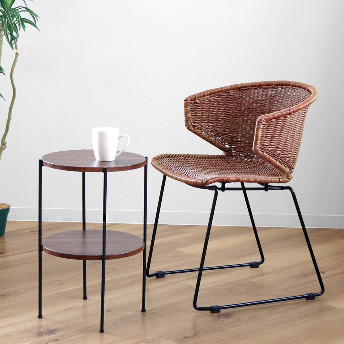 楽天市場】【アウトレット】 サイドテーブル 高さ52cm 2段 ラック