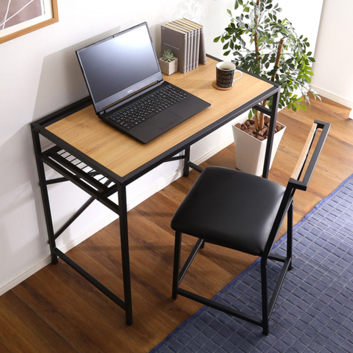 楽天市場】デスク チェア セット 幅90cm スチール ラック （ 送料無料