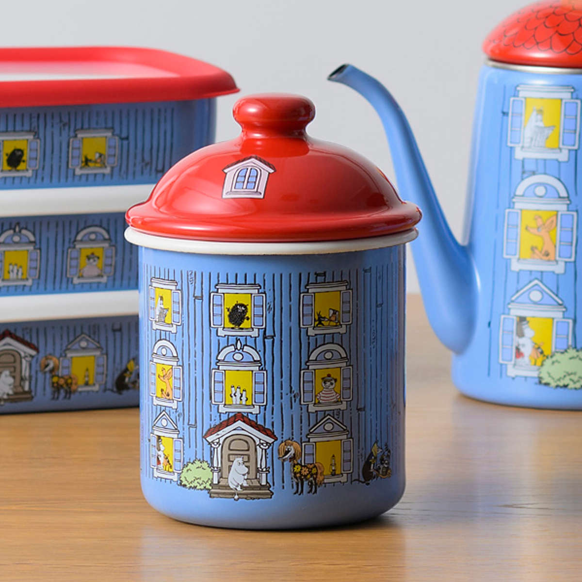 楽天市場】保存容器 ホーロー ムーミンハウス キャニスター 0.5L