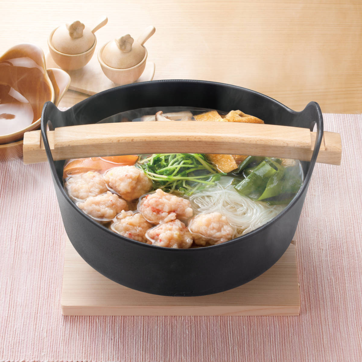 楽天市場】すき鍋 18cm IH対応 鉄鋳物 ハンドルが外せる鍋 （ ガス火